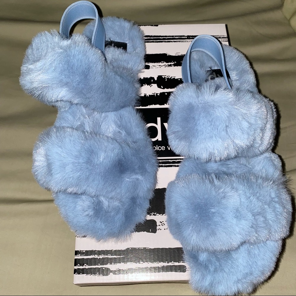 Dv By Dolce Vita Faux Fur Slingback Slippers